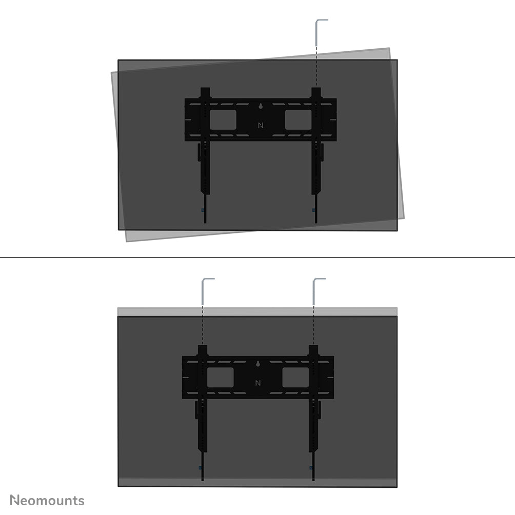 Neomounts LEVEL-750 – Wandhalterung, fix, für 42–86", VESA 100×100–600×400, bis 125 kg, schwarz