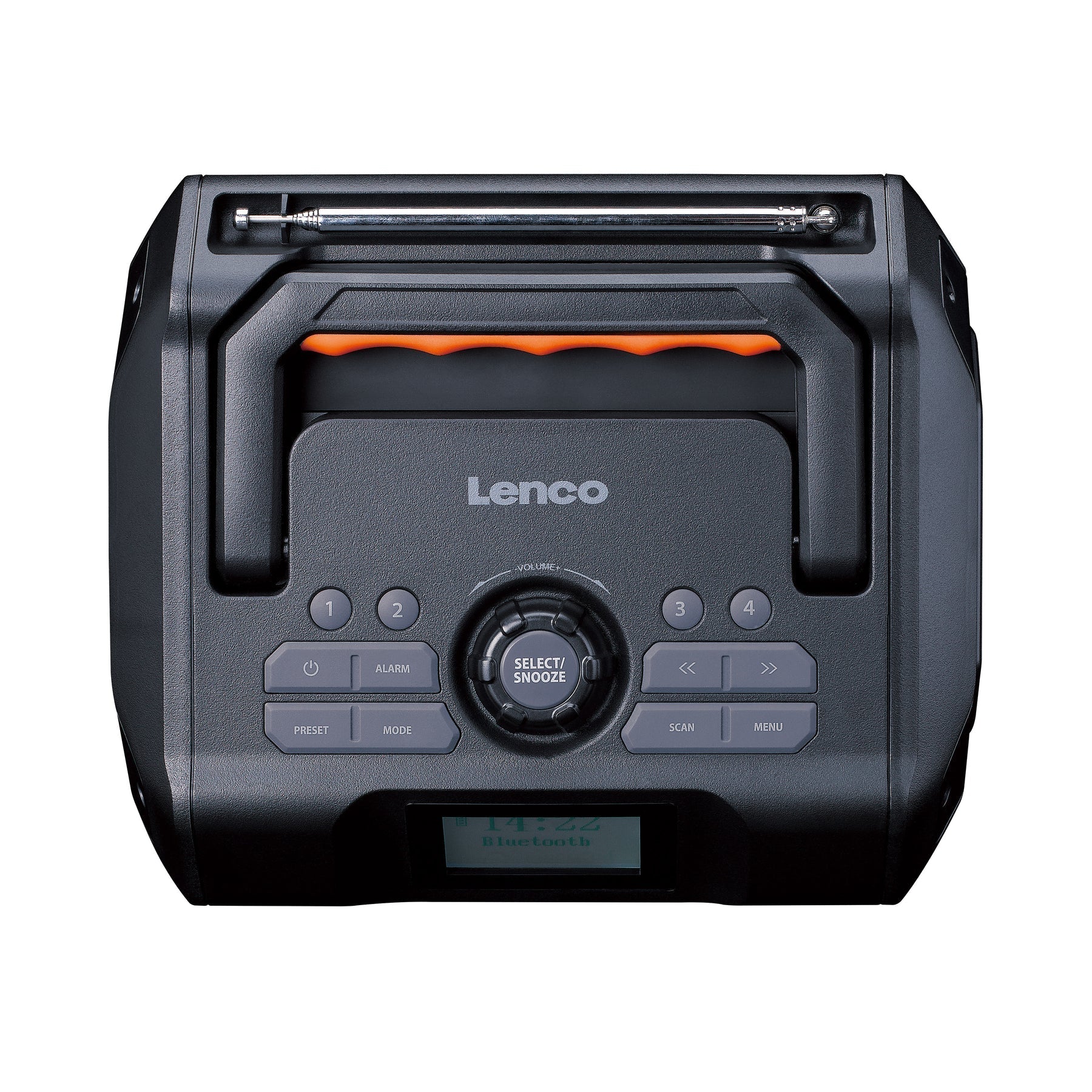 Lenco ODR-160GY – Baustellenradio DAB+/UKW, Bluetooth, IPX5, 20 h Akku – Schwarz