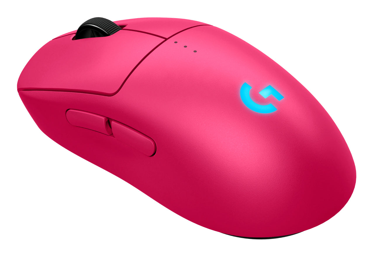 Logitech G PRO 2 LIGHTSPEED – Gaming-Maus – Kabellos (2,4 GHz), 32000 DPI, beidhändig, Magenta