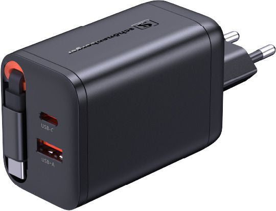M. Schönenberger 24.11067SZ USB-Ladegerät 67 W – USB-A×3 – PD, GaN – Schwarz