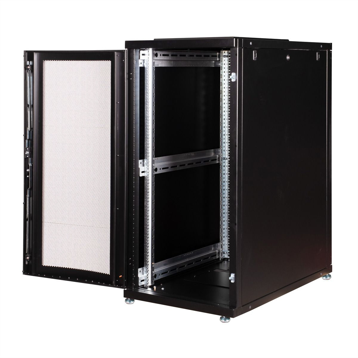 ROLINE Pro – 19" Netzwerkschrank 26U, IP20, abschliessbar, 600 × 1000 × 1260 mm, schwarz, Stahl