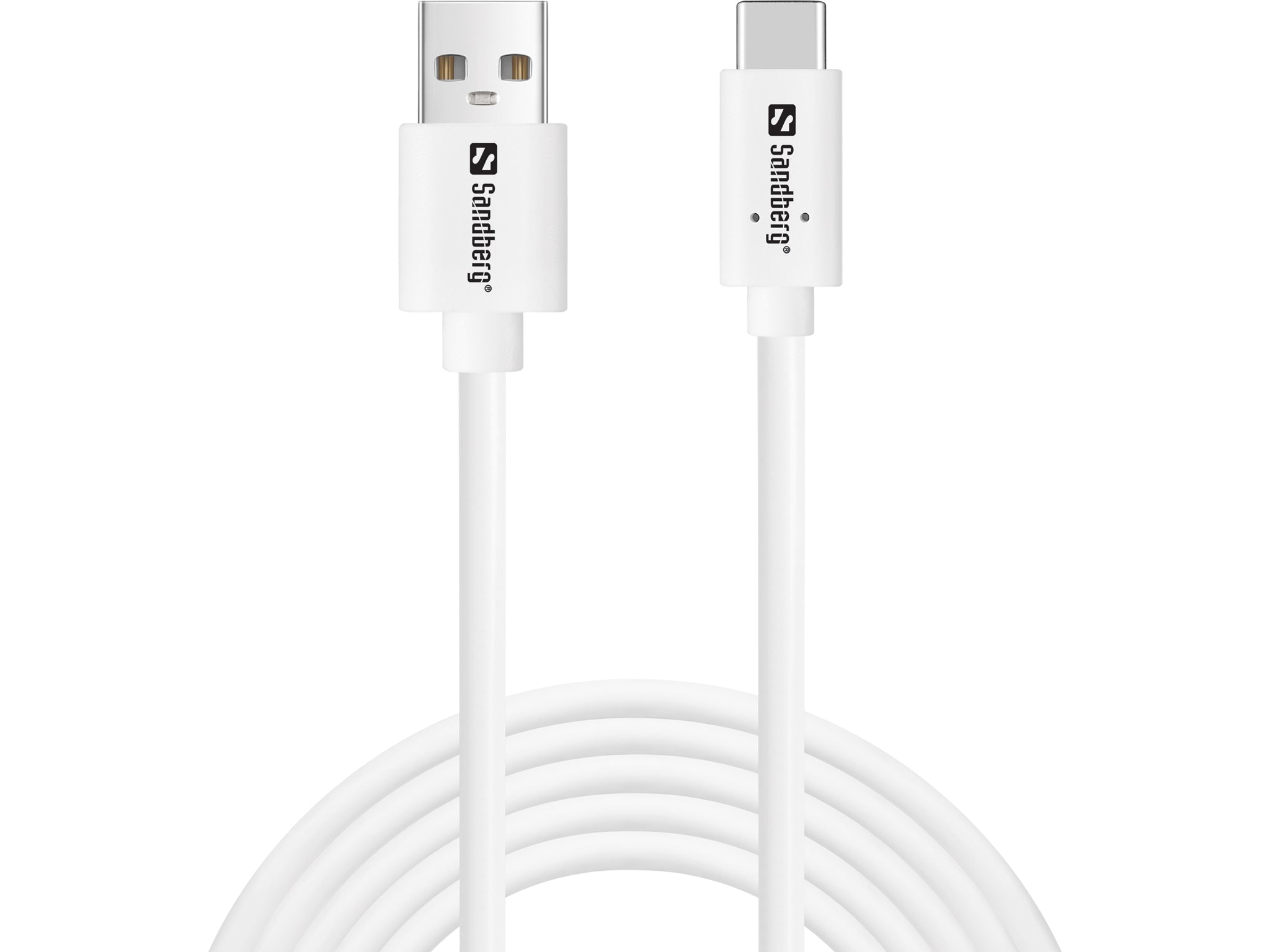 Sandberg USB-C auf USB-A Kabel – USB 2.0 (480 Mbit/s) – 2 m – Weiss