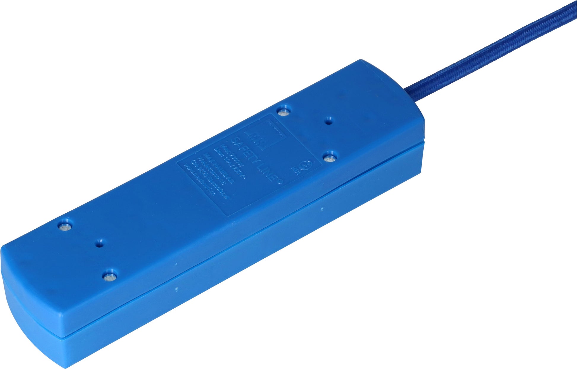 MaxTex Steckdosenleiste – 5× T13, 2 m, ohne Schalter, IP20, blau