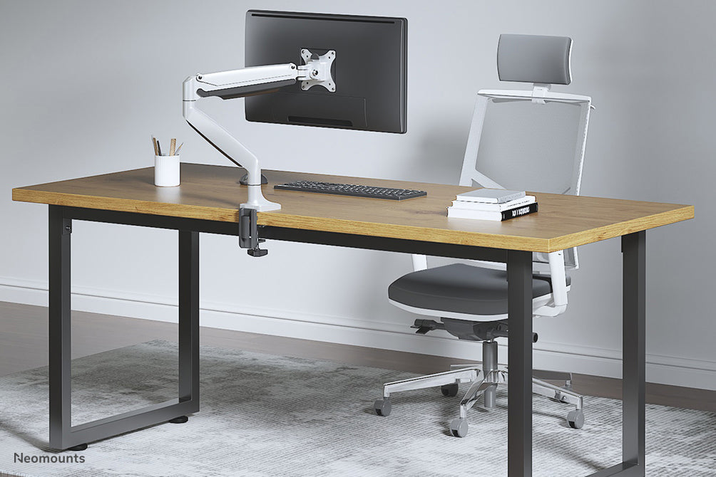 Neomounts Monitorarm, Tischklemme/Tischdurchführung, bis 32", Weiss