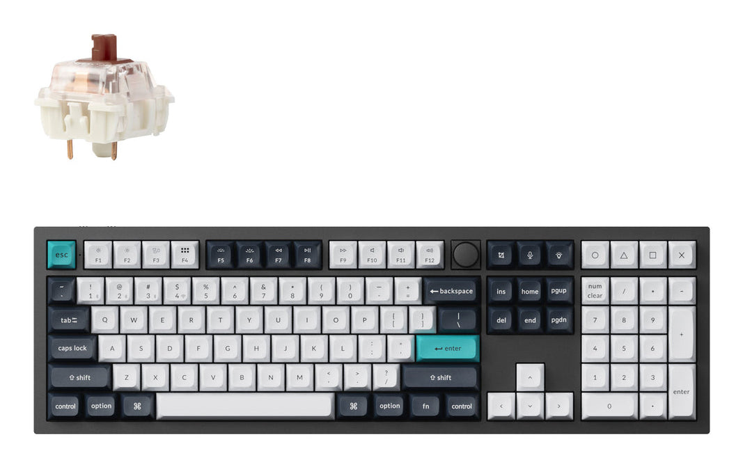 Keychron Q6 Max – Tastatur – Mechanisch (Braun) – Bluetooth & 2,4 GHz (USB-A Empfänger) – QWERTZ (CH) – RGB