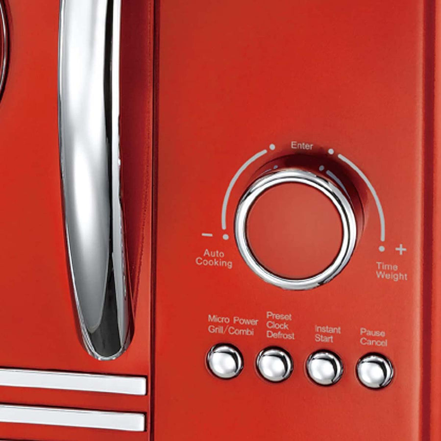Melissa Kombi-Mikrowelle 16330129 – 23 l, Grill, 800 W – rot/edelstahl