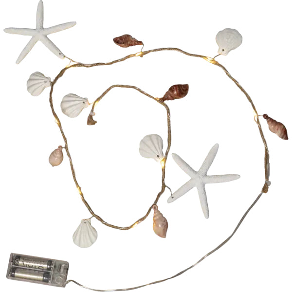 Star Trading Lichterkette Seaside – Starterset, 0,9 m, 0,05 W, Warmweiss, Beige, Batteriebetrieb, 2× AA