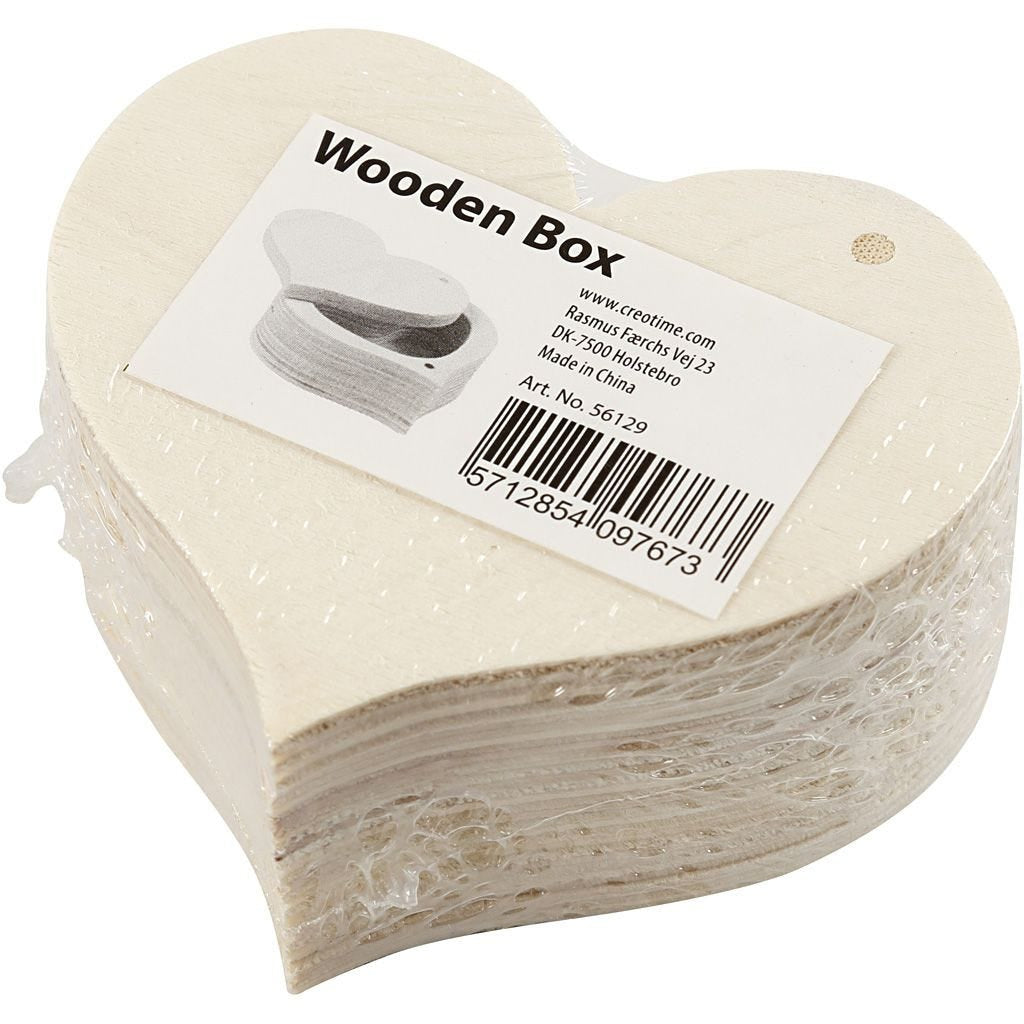 Creativ Company Aufbewahrungsbox Herz – Holz – Braun – 90 × 40 × 26 mm