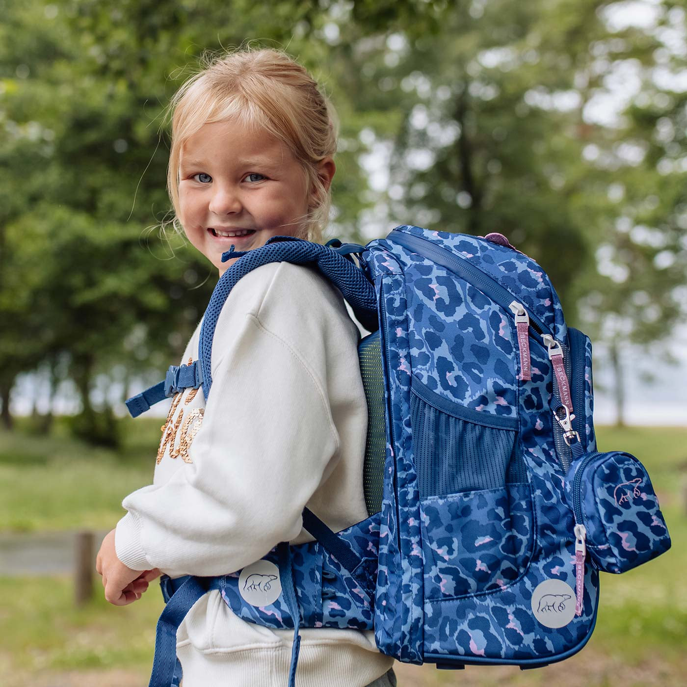 Beckmann Schulrucksack Active Air Flx – 6-teilig – Cheetah