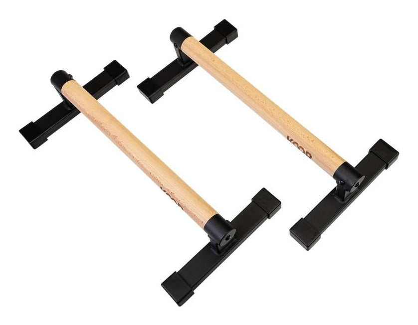 KOOR Liegestützgriffe F02710, 50 × 25 × 10 cm, 500 kg, Birke/Stahl – 2er-Set