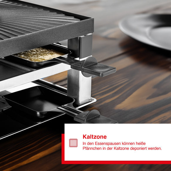 Solis Fondue-Set Combi-Grill 3 in 1 Typ 796 – Fonduetopf 1,3 l, 8 Personen, elektrisch – Edelstahl/Schwarz