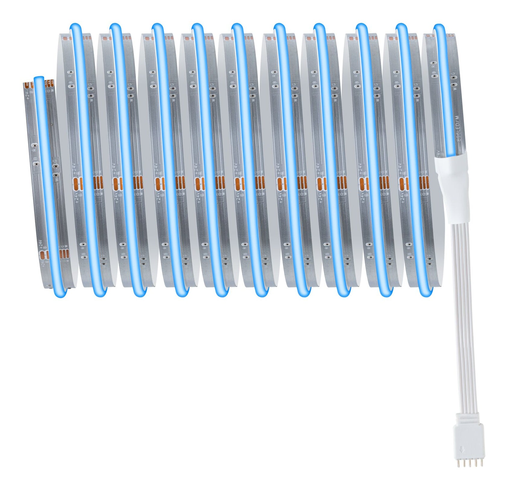 Paulmann LED-Strip – 3 m, 1590 lm, 18 W, RGBW/3000 K, dimmbar, silber, inkl. Netzteil, Fernbedienung