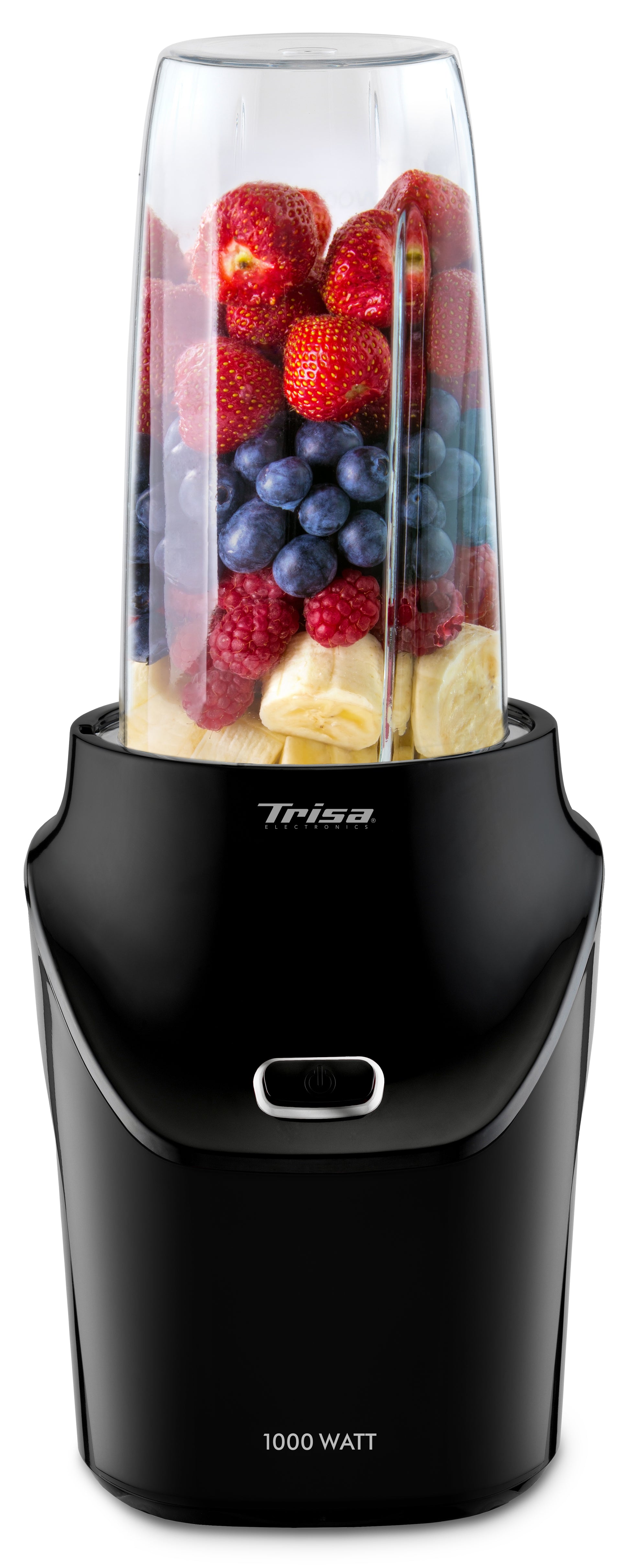 Trisa Smoothie-Mixer Nutri Blender Energy – 1 l, 1000 W, Eis-Crusher – Schwarz