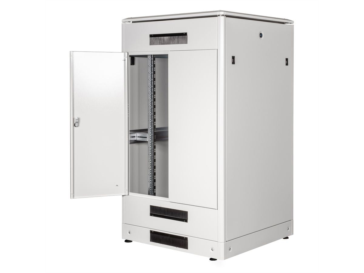 ROLINE Pro – 19" Netzwerkschrank 26U, IP20, abschliessbar, 800 × 800 × 1342 mm, lichtgrau, Stahl