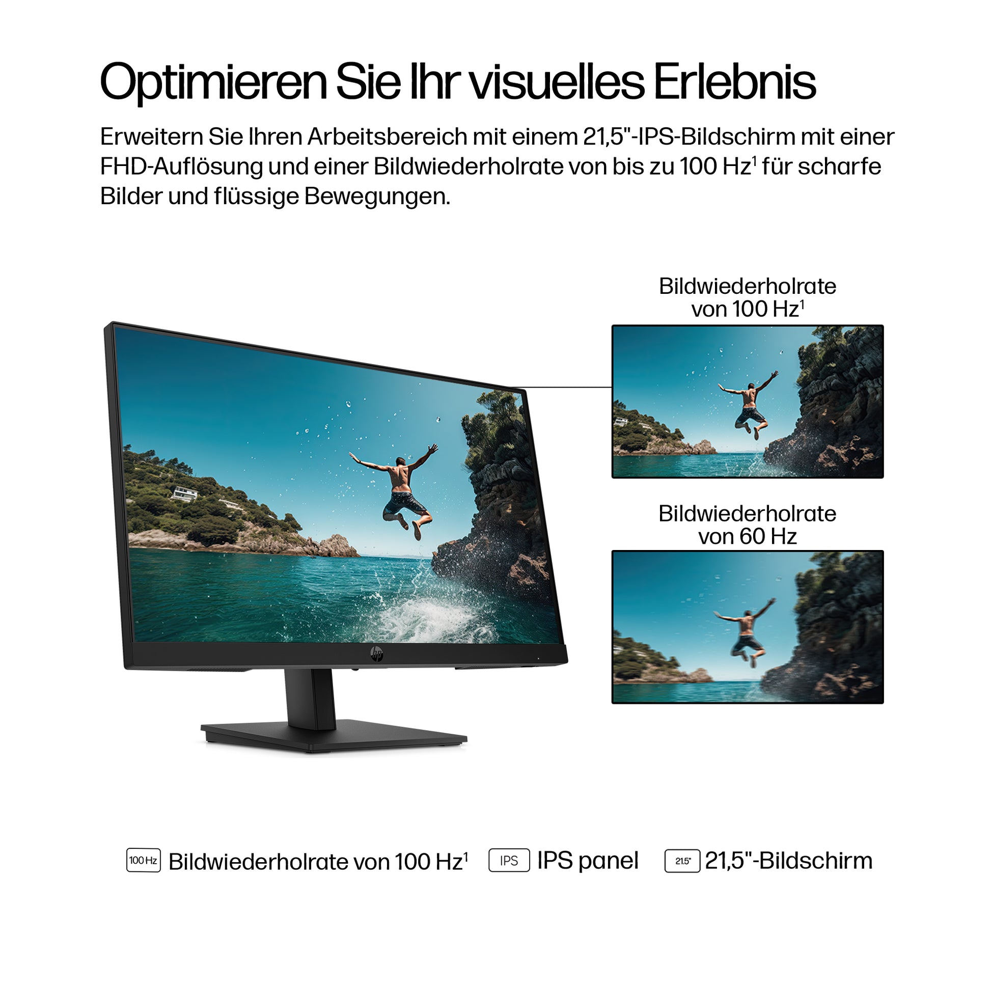 HP Serie 3 Pro – 21,5", 1920 × 1080 (Full HD), IPS, 100 Hz