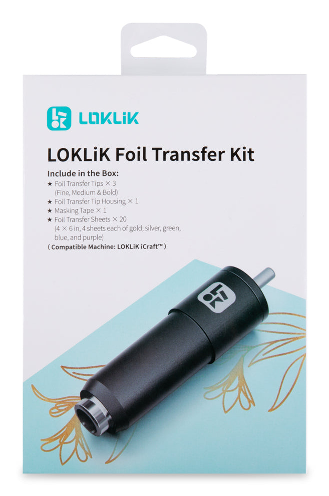 LOKLiK Vinyl-/Aufbügelfolien-Starterset – 10 × 15 cm – 20 Blatt – Metallic – für Bastler
