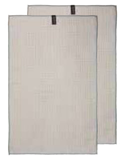 Ladelle Küchentuch Mega Waffle – 45 × 70 cm, Taupe, Polyamid/Polyester, 2er-Set