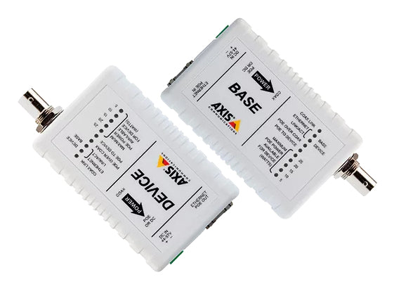 Axis T8640 Medienkonverter Koax zu RJ-45 – PoE, 1× RJ-45, LED-Anzeigen