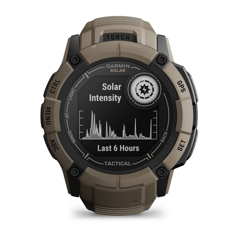 Garmin Instinct 2X Solar Tactical Edition – Smartwatch – 50 mm, 1,1", GPS, MIP, Power Glass, 100 m, Coyote Tan