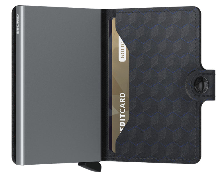 Secrid Kartenetui Miniwallet – RFID-Schutz, Slider – 10 Karten – Schwarz – Leder