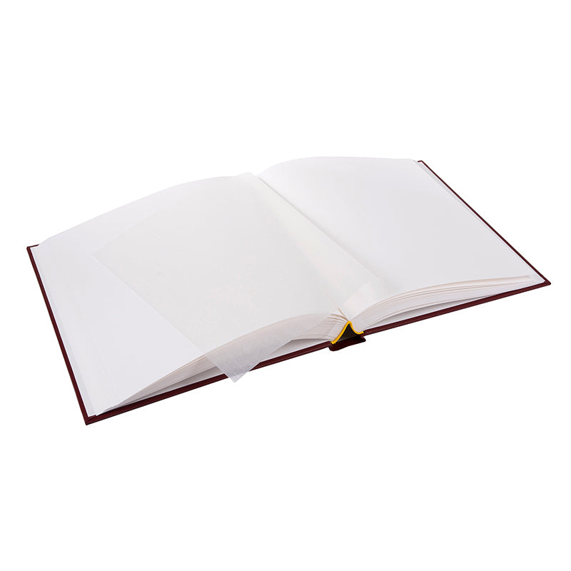 Goldbuch Fotobuch, gebunden, 100 Seiten, weiss, 30 × 31 cm, Kunstleder, bordeaux, mit Pergamin
