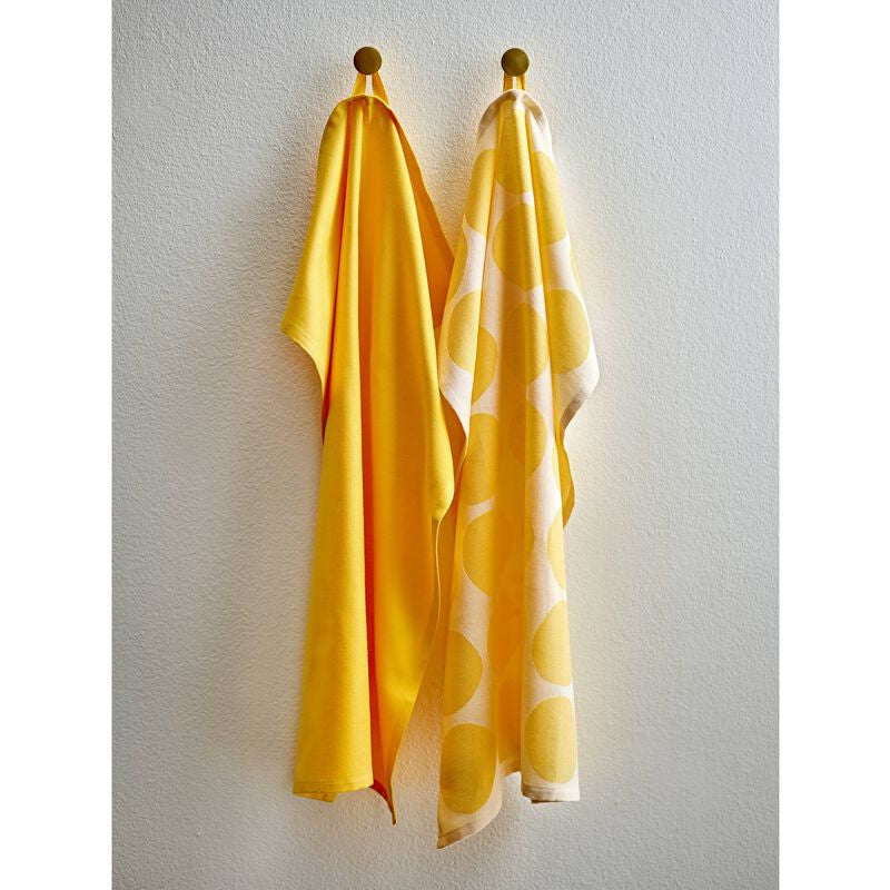 Södahl Geschirrtuch Bubbles – 50 × 70 cm, Gelb, Baumwolle, 2er-Set