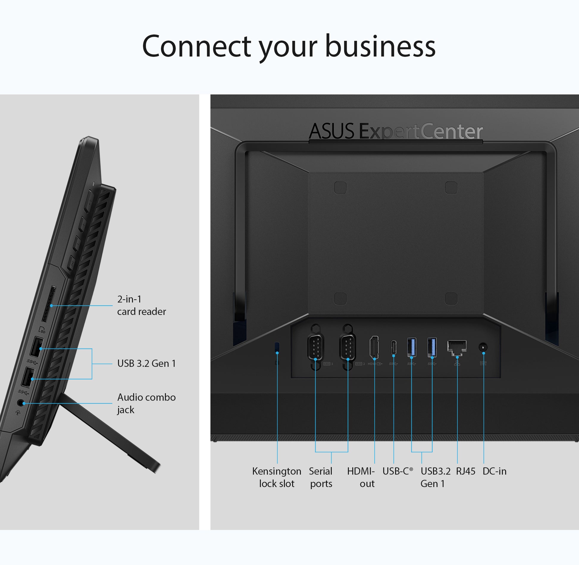 ASUS Expertcenter E1 All-in-One – 15,6" Full HD, Intel Celeron N N4500, 4 GB RAM, 512 GB SSD, Windows 11 Home