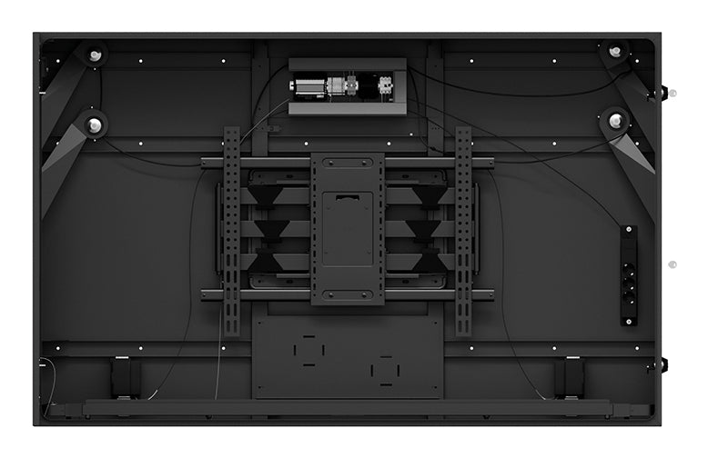 Hagor SOPW Display-Gehäuse – IP65 Frontschutz, 6,4 mm VSG-Sicherheitsglas – für 75" Displays – Schwarz