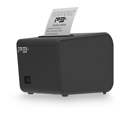 CUSTOM P3L – Bondrucker, Thermodirekt, USB, LAN, RS-232, für Papierrollen 58/80 mm