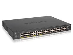 NETGEAR GS348PP – Switch – 48×GbE, 24×PoE+ 380 W, 19" Rack, Schwarz