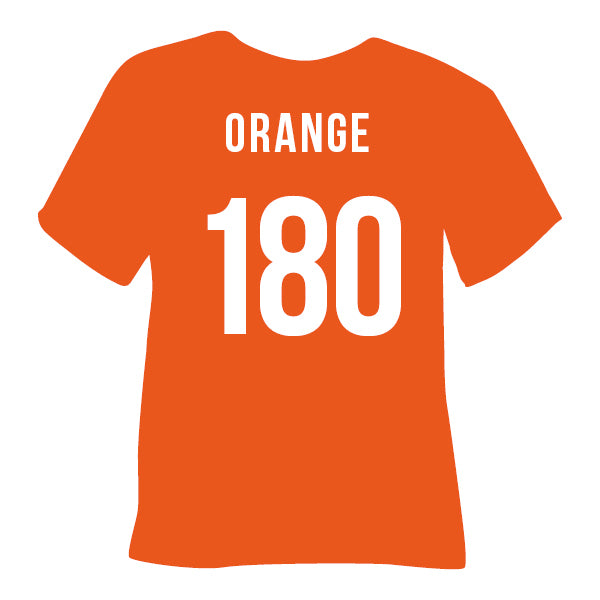 Poli-Tape Aufbügelfolie (HTV), Flock, Orange, Matt, 30,5 × 61 cm, 1 Stk., STANDARD 100 by OEKO-TEX