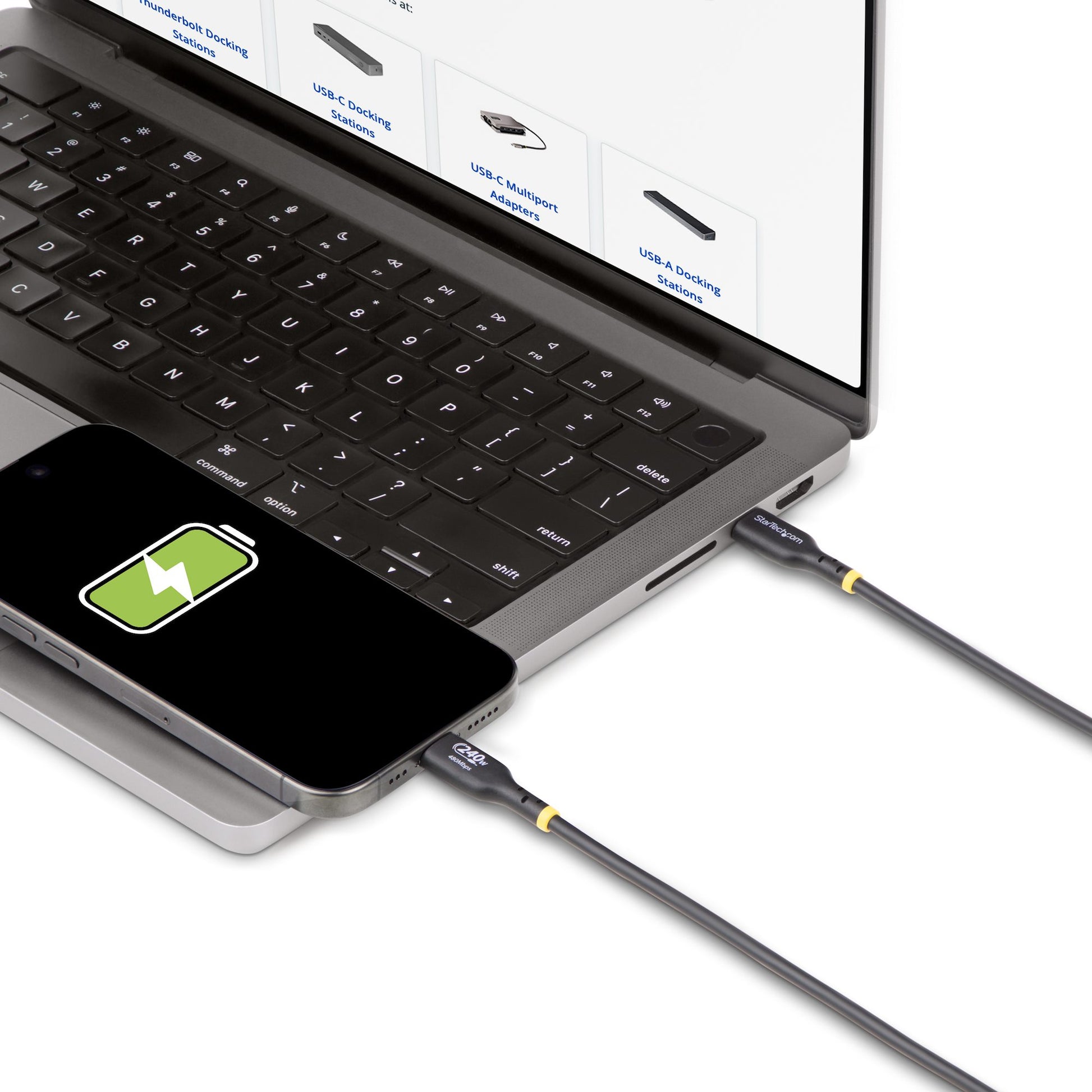 StarTech.com USB-C auf USB-C Kabel – USB 2.0 (480 Mbit/s) – 3 m – PD 240 W – TPE-Mantel, USB-IF zertifiziert
