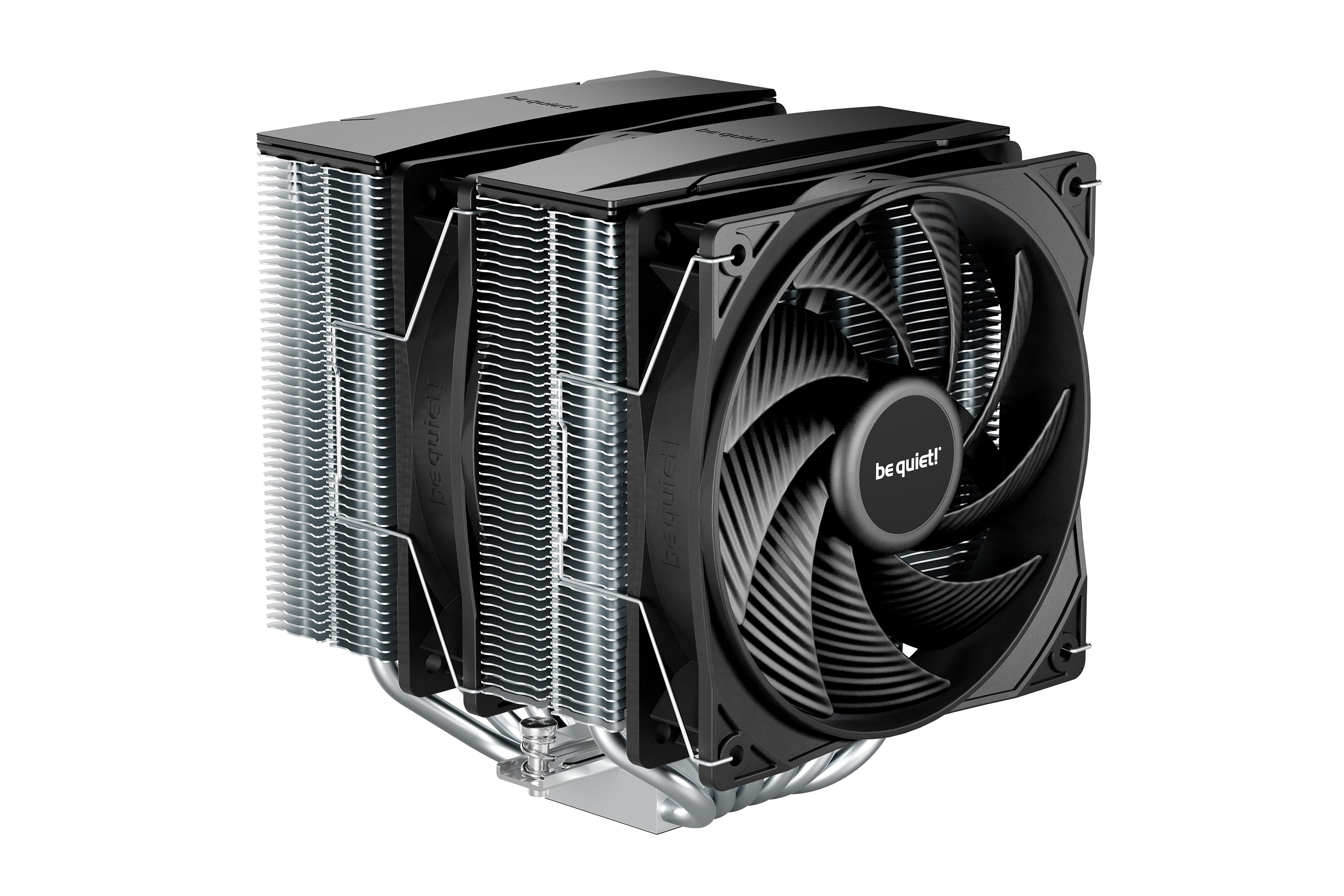 be quiet! be quiet Pure Rock Pro 3 – CPU-Kühler – 2×120 mm, 250 W TDP, für LGA 1700, AM5, AM4 und andere, Silber