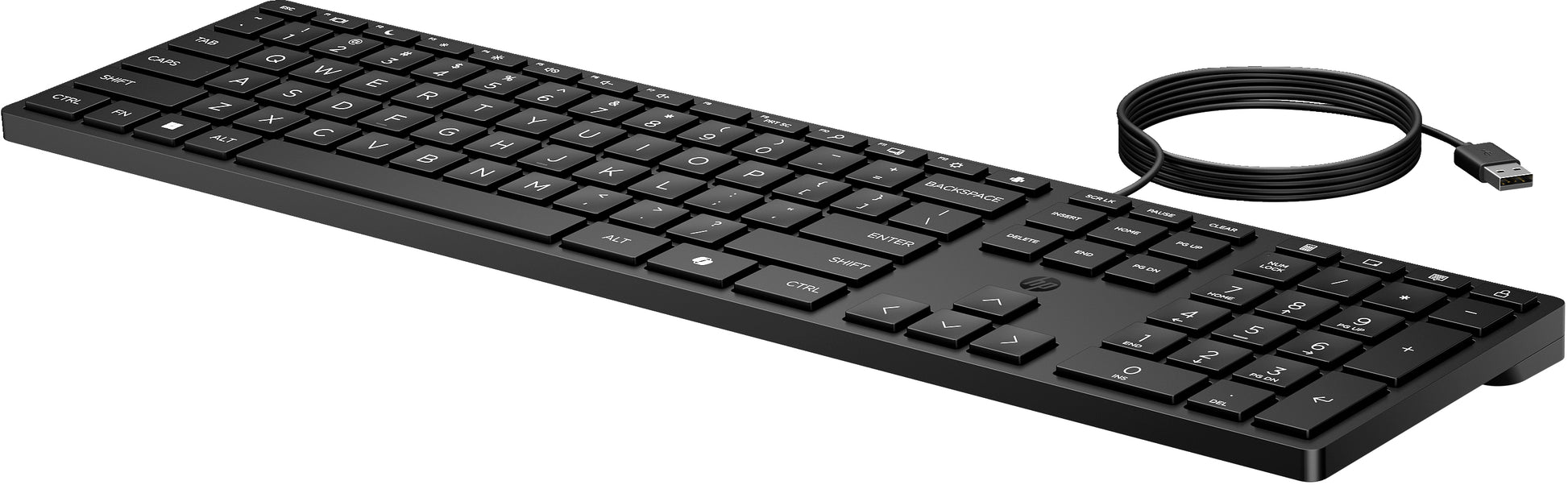 HP 320K – Tastatur – Membran, kabelgebunden, USB, Schwarz