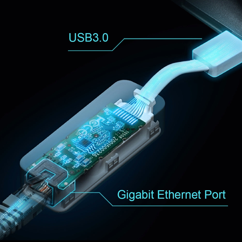 TP-Link UE300 Netzwerkadapter USB zu RJ-45 – 1 Gbit/s, USB 3.2 Gen 1 (5 Gbit/s), für Windows/macOS/Linux