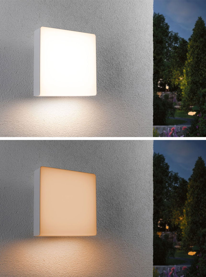Paulmann Aussenwandleuchte – 25×25 cm, 700 lm, 8,5 W, Warmweiss, 2200–3000 K, IP44, Netzbetrieb, ZigBee