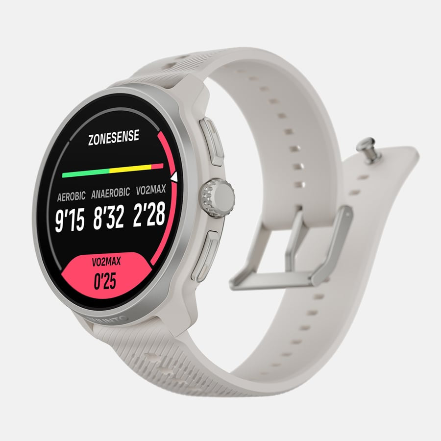 Suunto Race 2 49 mm GPS – Glasfaserverstärktes Polyamid Grau, Sportband, Feather Grey, 100 m