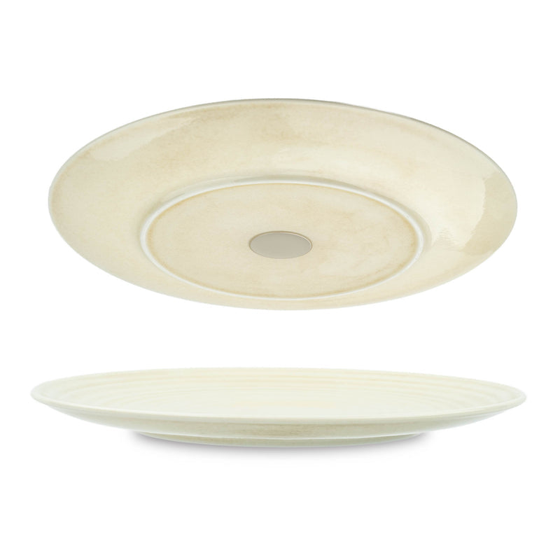 Silwy Vorspeisenteller – 2er Set, Ø 26 cm, H 2,3 cm, Porzellan, Beige, stapelbar