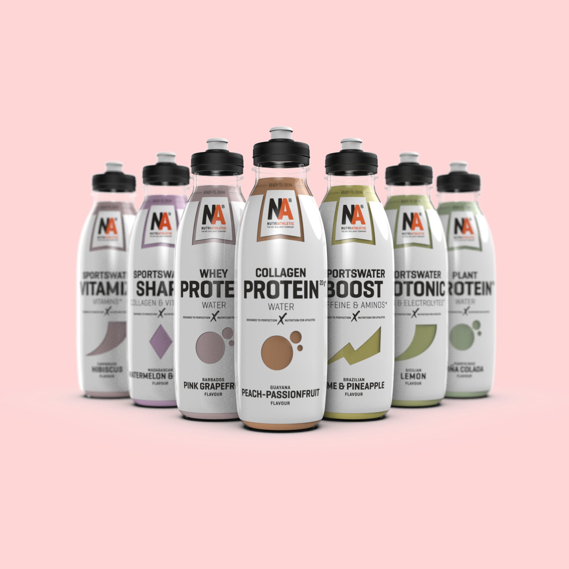 NutriAthletic – Sportgetränk PlanProtein Water, Pina Colada, zuckerfrei – 12 × 5 dl