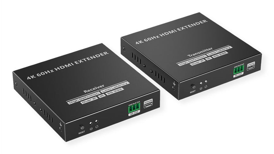 VALUE HDMI-Verlängerung über IP – bis 120 m, 4K (3840 × 2160) @ 60 Hz, 2× HDMI, RS-232/IR, HDCP 1.4/2.2