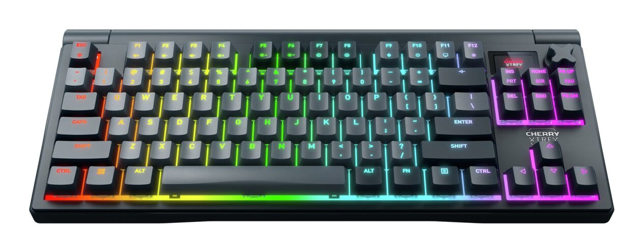 CHERRY XTRFY MX 8.3 – Gaming-Tastatur TKL – mechanisch – Bluetooth & 2,4 GHz (USB-C) – QWERTY (US-INT) – RGB