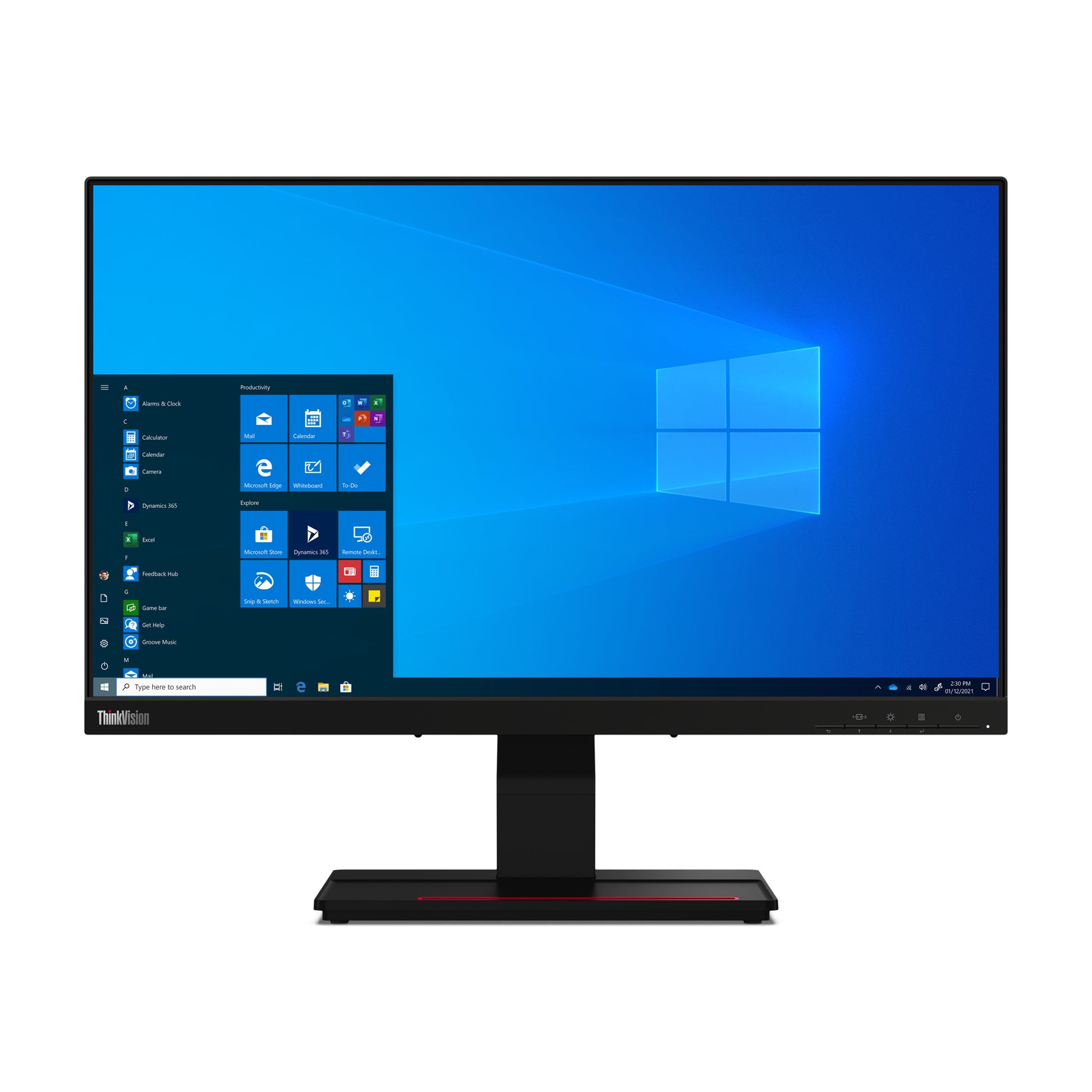 Lenovo ThinkVision T24t-20 – Monitor, 23,8", IPS, Touch, 60 Hz, 300 cd/m², VESA 100 × 100