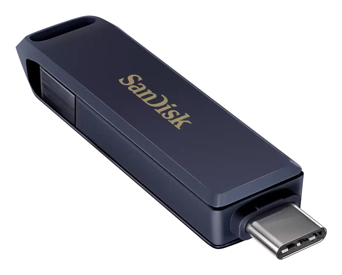SanDisk iXpand Phone Drive – 128 GB, USB Type-C, Metall, Blau