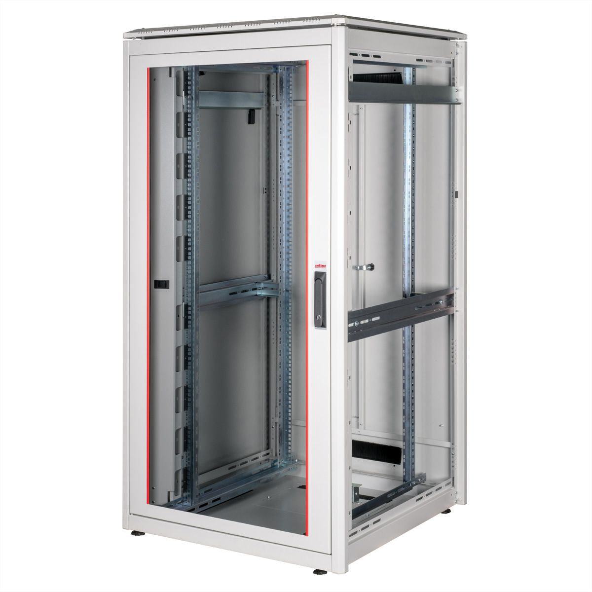 ROLINE Pro – 19" Netzwerkschrank 32U, IP20, abschliessbar, 800 × 800 × 1609 mm, lichtgrau, Stahl