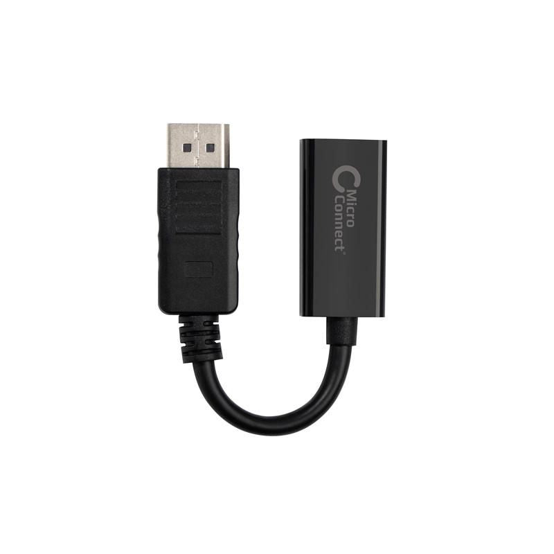 Microconnect DisplayPort-zu-HDMI-Adapter – 1920 × 1080, 5 cm, HDMI 2.0, DisplayPort 1.2, Passiv, Schwarz