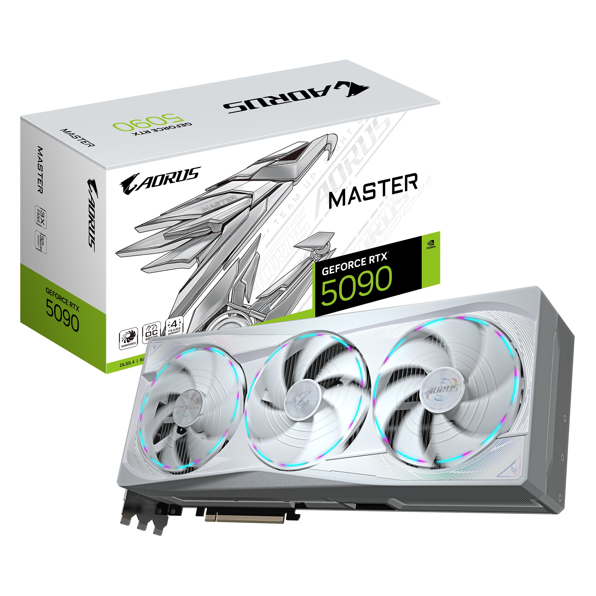 GIGABYTE AORUS RTX 5090 MASTER ICE 32G – PCIe Grafikkarte – 32 GB GDDR7, 3×DP, 1×HDMI, PCIe 5.0, 1×16‑pin