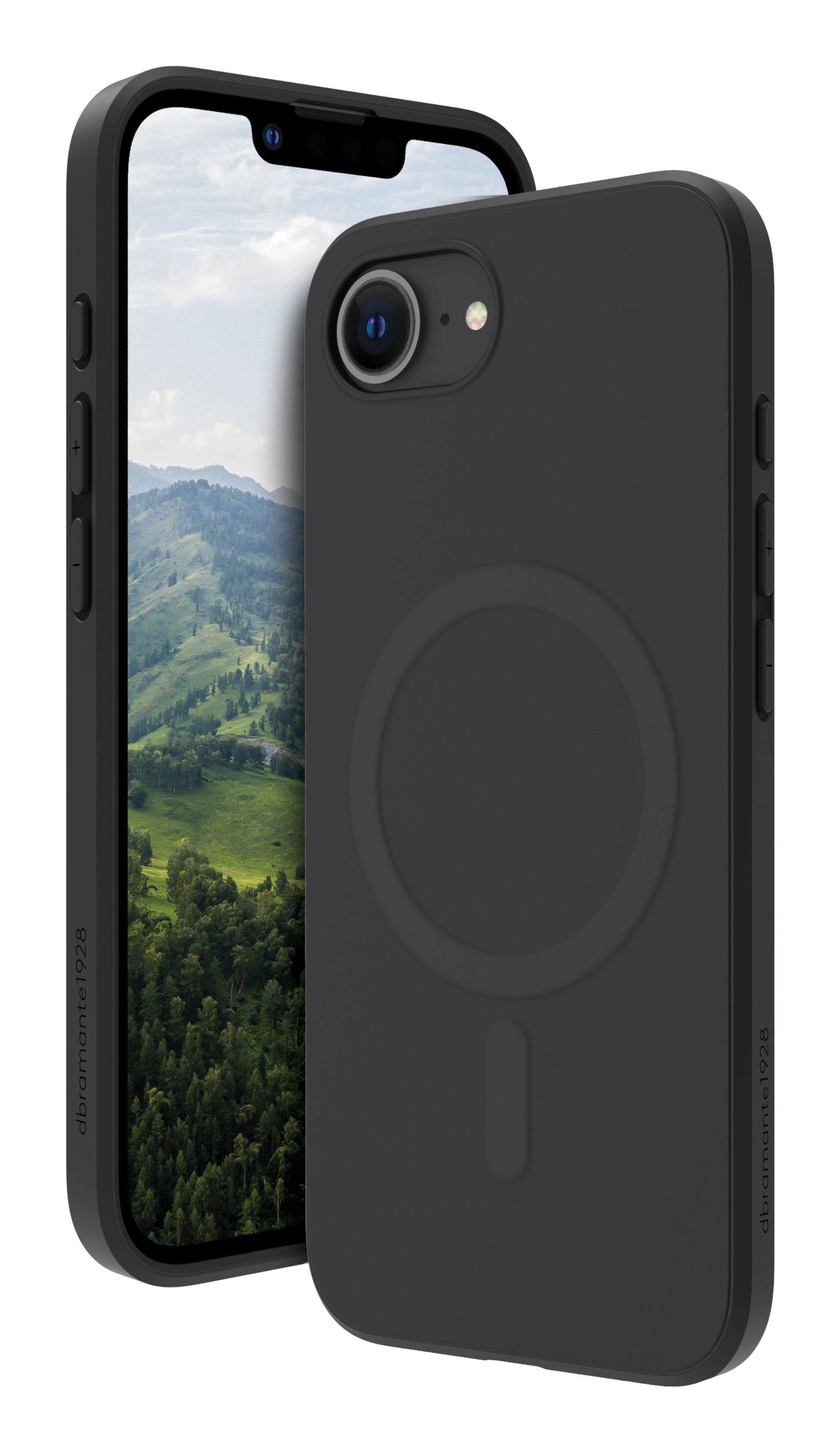 dbramante1928 Backcover – für Apple iPhone 16e, MagSafe, Recycling-Kunststoff, schwarz