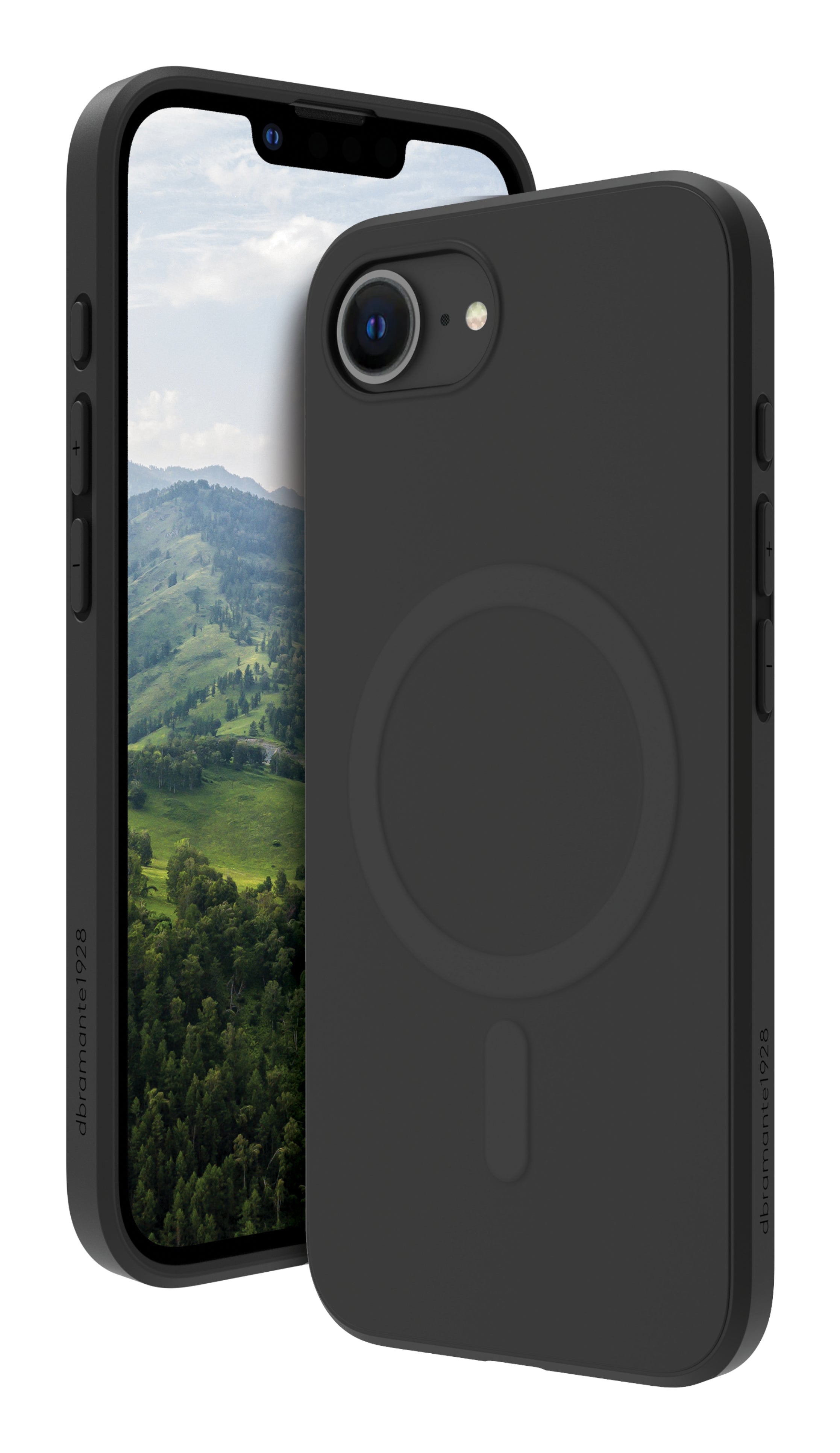 dbramante1928 Backcover – für Apple iPhone 16e, MagSafe, Recycling-Kunststoff, schwarz