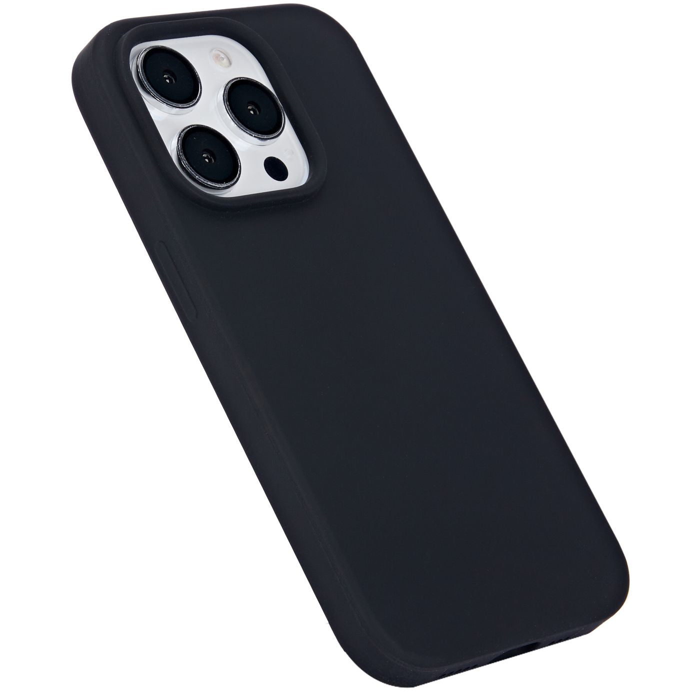 eSTUFF INFINITE (GRS) RIGA Backcover – für Apple iPhone 15 Pro, PC+Silikon+Mikrofaser, Schwarz, stossfest