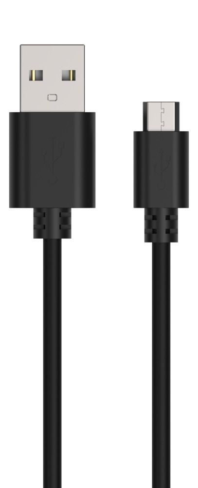 Ansmann USB-A auf Micro-USB-B Kabel – USB 2.0 (480 Mbit/s) – 1 m – Schwarz